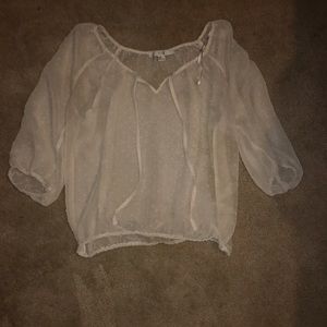 Forever 21 sheer 3/4 sleeves Top
